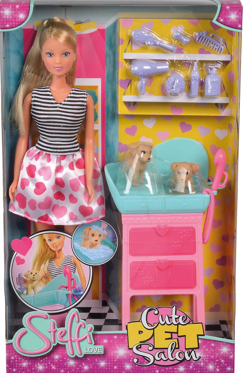 Кукла Штеффи с двумя собачками + столик, 8 аксессуаров, 29 см.  